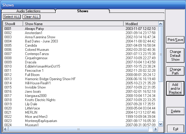 Contents Shows
